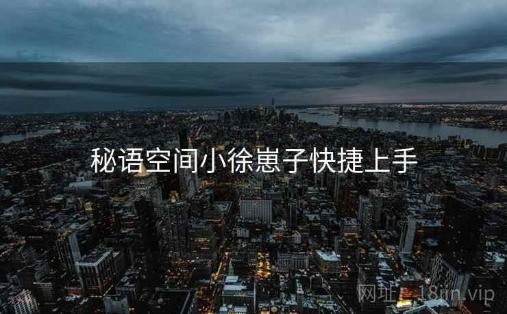 秘语空间小徐崽子快捷上手