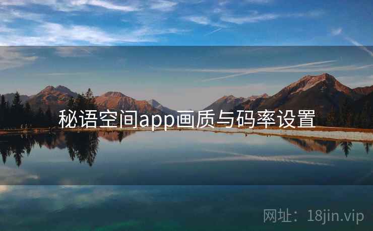秘语空间app画质与码率设置